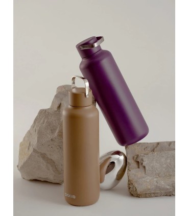 Mooie Timeless Steel metalen thermosfles Toffee 600ml